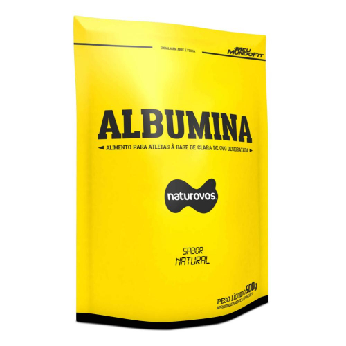 Albumina - Sabor Natural - Pacote 500g - Naturovos