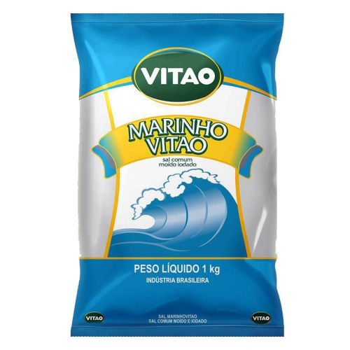 Sal Marinho - Tradicional - Pacote 1Kg - Vitao