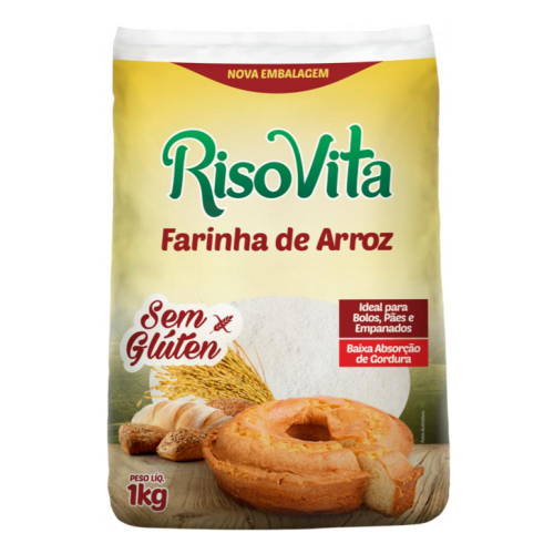 Farinha de Arroz - Pacote 1kg - RisoVita