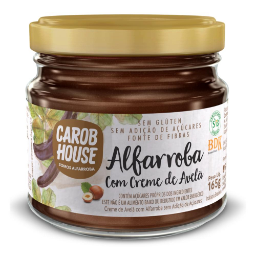 Alfarroba com Creme de Avelã - Pote 165g - Carob House