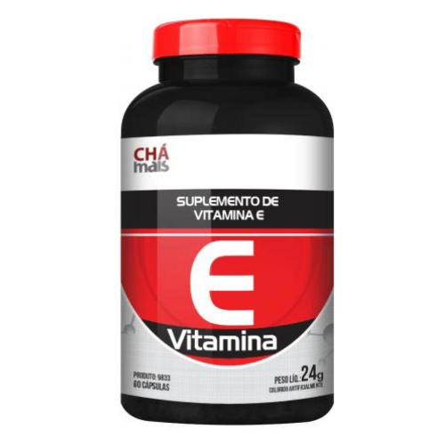 Suplemento de Vitamina E - 60 Cápsulas de 400mg - Chá Mais