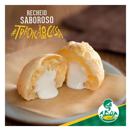 Pão de Queijo Recheado - Sabor: Requeijão da Casa - Versão: Tradicional