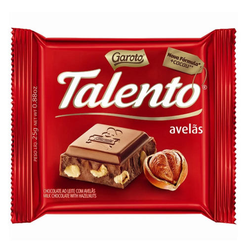 Chocolate ao leite Talento - Tablete 25g - Garoto