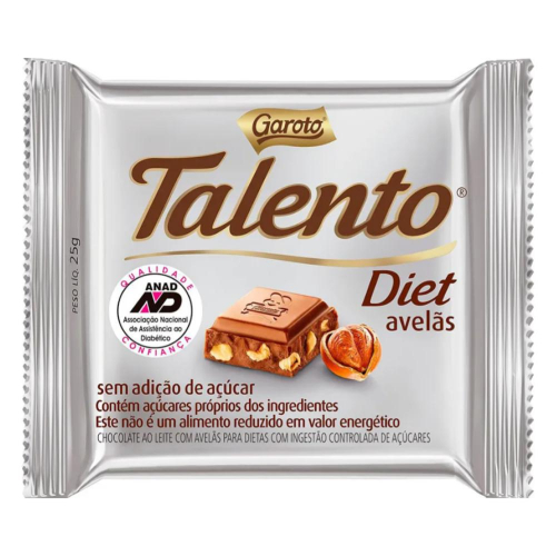 Chocolate Talento Diet - Tablete 25g - Garoto