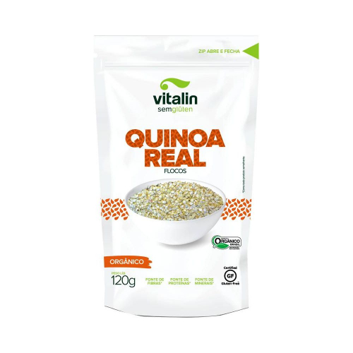 Quinoa Real Orgânica em Flocos - Pacote 120g - Vitalin