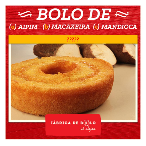 Bolo de Aipim - Tam Pequeno - Vó Alzira