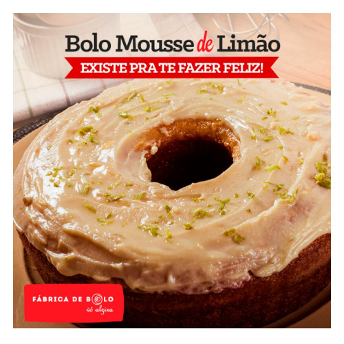 Bolo Mousse de Limão - Tam Pequeno - Vó Alzira