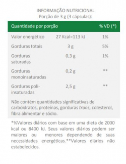 Óleo de Chia - 60 Cápsulas + 10 de 500mg - Tiaraju