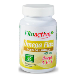 Óleo de Linhaça Ômega Flax - 60 Cápsulas de 1000mg - fitoactive