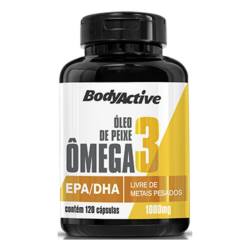 Ômega 3 - Óleo de Peixe - 120 Cápsulas de 1000mg - BodyActive