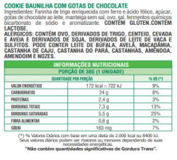 Doces da Casa - Cookies - Sabor: Baunilha com Gotas de Chocolate