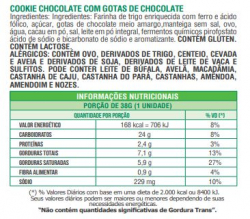 Doces da Casa - Cookies - Sabor: Chocolate com Gotas de Chocolate