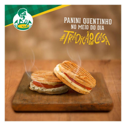 Panini - Sabor: Muçarela e Tomate Seco - Versão: Tradicional