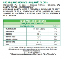 Pão de Queijo Recheado - Sabor: Requeijão da Casa - Versão: Tradicional