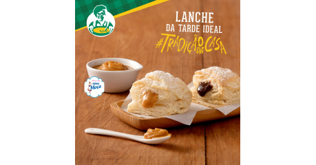 Promoção - Folhado Doce (Chocolate) +  Café com Leite Grande