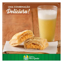 Promoção - Folhado Salgado (Frango com Requeijão) + Bebida