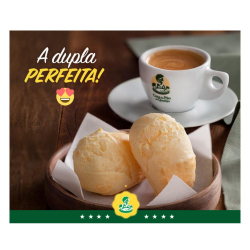 Promoção - 2 Pães de Queijo (Tradicional) + Café com Leite Grande