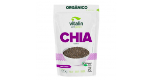 Chia Orgânica em grãos - Pacote 120g - Vitalin