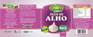 Óleo de Alho - 60 Cápsulas de 350mg - Unilife