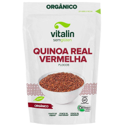 Quinoa Real Vermelha Orgânica em Flocos - Pacote 120g - Vitalin