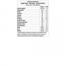 Veggie Protein - Sabor Baunilha - Pote 450g - Essential Nutrition