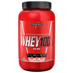 Whey 100% Pure - Sabor Morango - Pote 907g - IntegralMedica