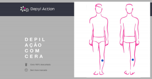 Depilação Masculina de Pernas Completas com Cera Morna Depyl Action