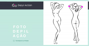 Depilação Feminina de Braços Completos com Luz Pulsada Depyl Action